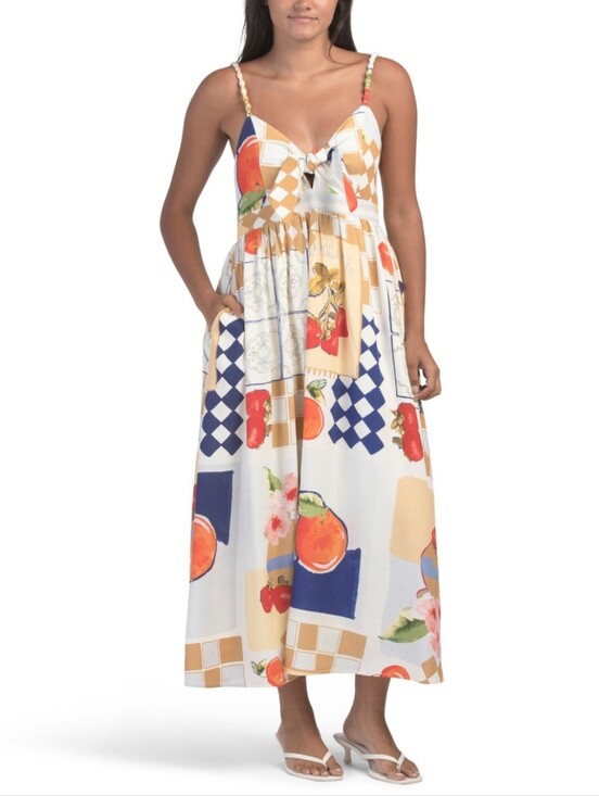 Caroline Constas Dresses & Skirts - Caroline Constas Women's Linen Blend Sleeveles Maxi Dress